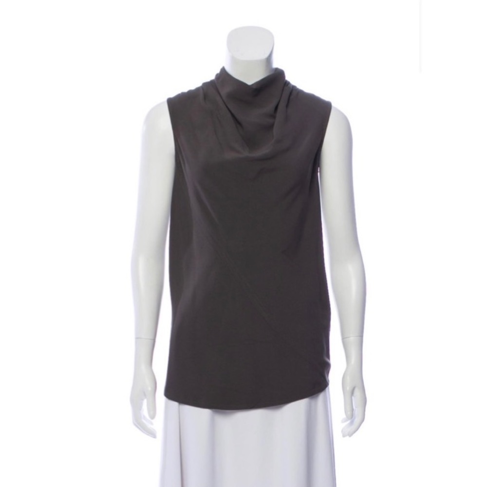 Rick Owens Zip Back Cowl Neck Top. Size M.